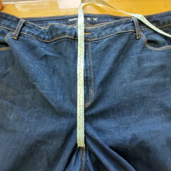 Old Navy Plus Size Dark Denim Jeans button with zipper closure Size 26 - Picture 9 of 10